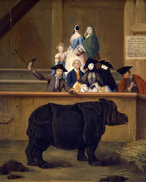 Das Rhinozeros, 1751 von Pietro Longhi | Gemälde-Reproduktion