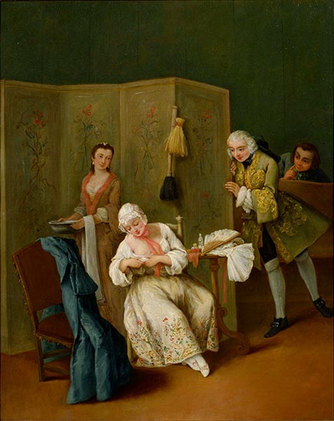 Der indiskrete Herr | Pietro Longhi | Gemälde Reproduktion
