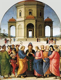 Hochzeit der Jungfrau, c.1500/03 von Perugino | Gemälde-Reproduktion