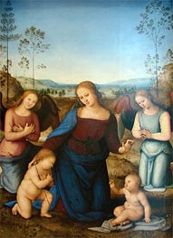 Virgin and Child with St. John the Baptist and Two Angels | Perugino | Gemälde Reproduktion