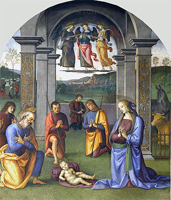 Die Anbetung der Hirten, c.1496/00 | Perugino | Gemälde Reproduktion