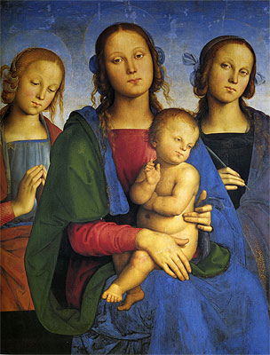 Madonna und Kind mit den Heiligen Katharina und Rosa, 1493 | Perugino | Gemälde Reproduktion
