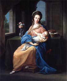 Die Marquise von Headfort hält ihre Tochter Mary, 1782 von Pompeo Batoni | Gemälde-Reproduktion
