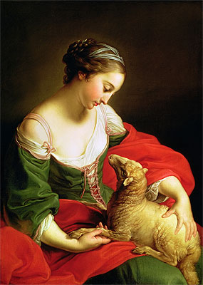 Meekness (Love), n.d. by Pompeo Batoni | Painting Reproduction