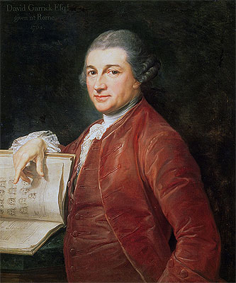 Portrait of David Garrick, 1764 | Pompeo Batoni | Gemälde Reproduktion