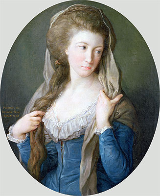 Portrait of a Woman (identified as Margaret Stuart, Lady Hippisley), 1785 | Pompeo Batoni | Gemälde Reproduktion