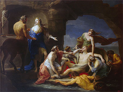 Thetis entführt Achill von dem Zentauren Chiron | Pompeo Batoni | Gemälde Reproduktion
