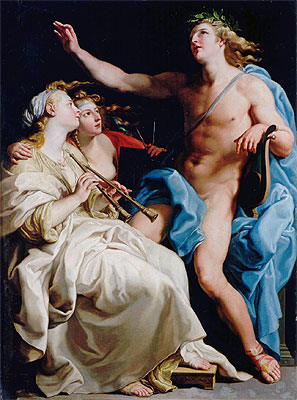 Apollo and Two Muses | Pompeo Batoni | Painting Reproduction