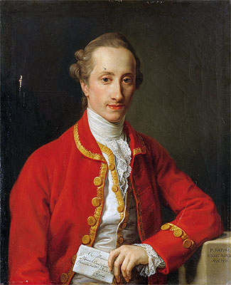 Porträt des Barons François de Chambrier, ..., 1771 von Pompeo Batoni | Gemälde-Reproduktion