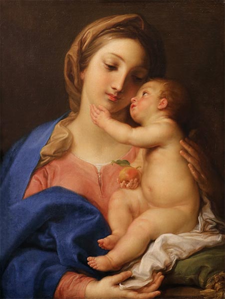 Madonna mit Kind | Pompeo Batoni | Gemälde Reproduktion