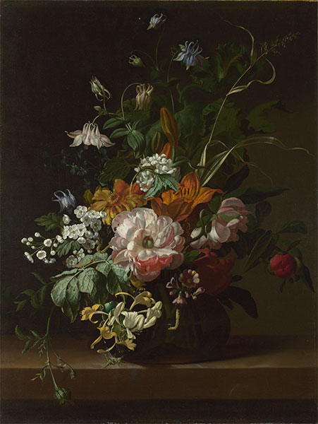 Flowers in a Vase, c.1685 | Rachel Ruysch | Painting Reproduction