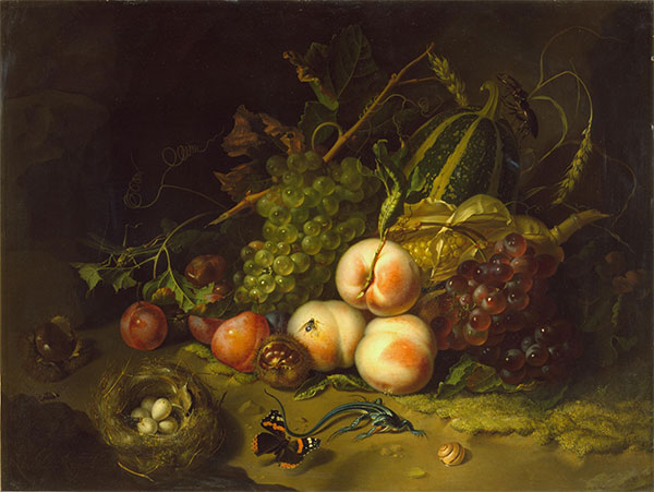 Stillleben mit Früchten, Blumen und Insekten, c.1711 | Rachel Ruysch | Gemälde Reproduktion