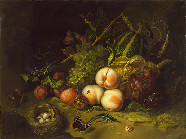 Still-Life with Fruit, Flowers and Insects, c.1711 by Rachel Ruysch | Painting Reproduction