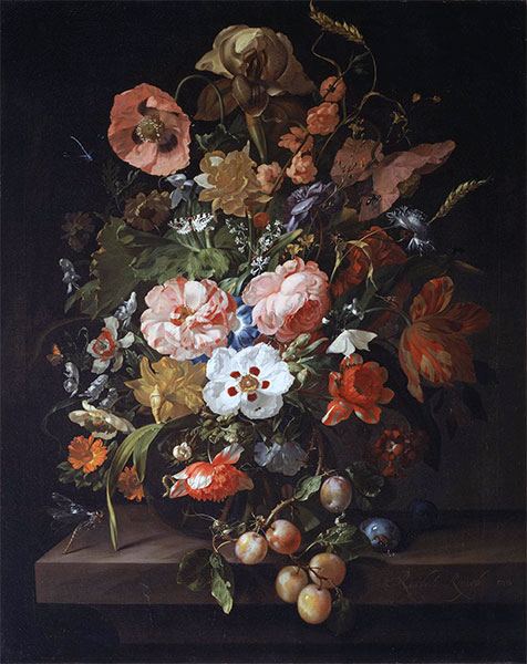 Still Life with Flowers and Fruits, 1703 by Rachel Ruysch | Painting Reproduction
