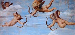 Angels (detail from The Triumph of Galatea) | Raphael | Painting Reproduction