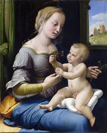 The Madonna of the Pinks (La Madonna dei Garofani), c.1506/07 by Raphael | Painting Reproduction