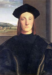 Portrait of Guidobaldo da Montefeltro, Duke of Urbino, n.d. von Raphael | Gemälde-Reproduktion
