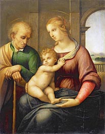 Holy Family (Madonna with Beardless Joseph), c.1505/06 von Raphael | Gemälde-Reproduktion