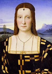 Porträt von Elisabetta Gonzaga, c.1503 von Raphael | Gemälde-Reproduktion