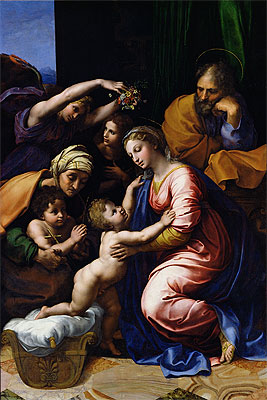 The Holy Family (Grande Famille of Francois I), 1518 | Raphael | Painting Reproduction