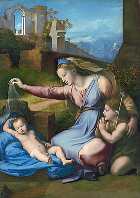 The Madonna of the Veil (The Madonna of the Blue Diadem), n.d. | Raphael | Painting Reproduction