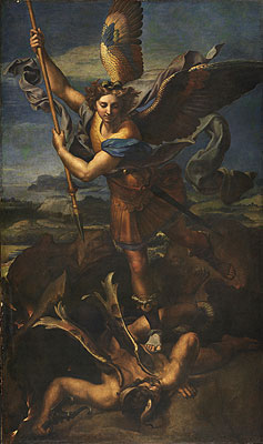 St. Michael Overwhelming the Demon, 1518 | Raphael | Painting Reproduction