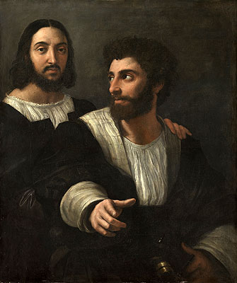 Selbstbildnis mit einem Freund | Raphael | Gemälde Reproduktion