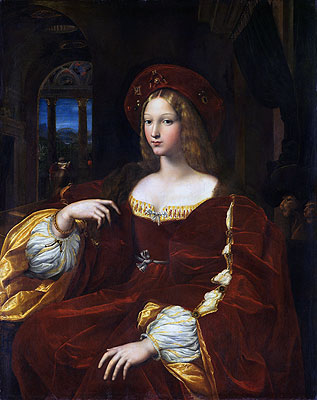 Portrait of Dona Isabel de Requesens, Vice-Queen of Naples (Portrait of Jeanne of Aragon), 1518 | Raphael | Painting Reproduction