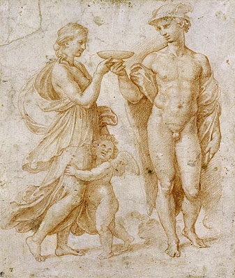 Mercury Offering the Cup of Immortality to Psyche, n.d. | Raphael