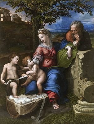 The Holy Family with an Oak Tree, c.1518 | Raphael | Painting Reproduction