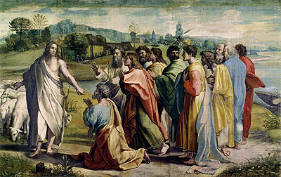 Christ's Charge to Peter, c.1515/16 | Raphael | Gemälde Reproduktion