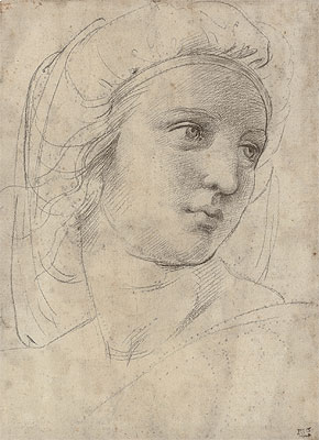 Head of a Muse, n.d. | Raphael | Gemälde Reproduktion