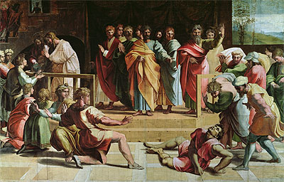 The Death of Ananias, c.1515/16 | Raphael | Gemälde Reproduktion
