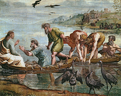 Der Wunder der Fische, c.1515/16 | Raphael | Gemälde Reproduktion