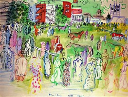 Ascot, 1935 by Raoul Dufy | Painting Reproduction