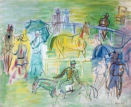 Paddock, undated by Raoul Dufy | Painting Reproduction