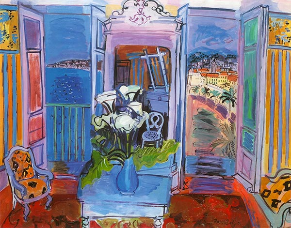 Interior with Open Windows, 1928 | Raoul Dufy | Painting Reproduction