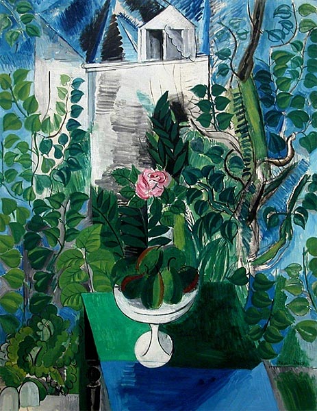 Jardin et maison au Havre, 1915 | Raoul Dufy | Gemälde Reproduktion