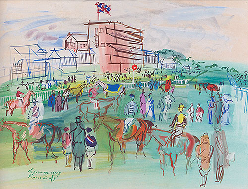 Front of the Grandstand, 1937 | Raoul Dufy | Painting Reproduction