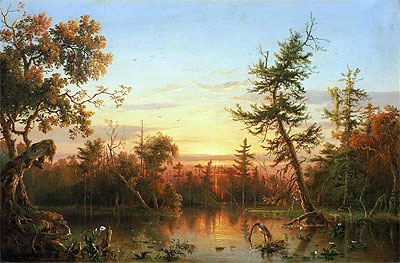 View, Dismal Swamp, North Carolina, 1850 | Regis-Francois Gignoux | Gemälde Reproduktion