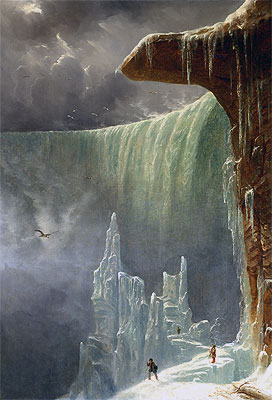 Niagara, The Table Rock - Winter, c.1847 | Regis-Francois Gignoux | Gemälde Reproduktion