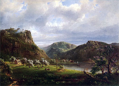 American Landscape (Majesty of the Mountains), n.d. by Regis-Francois Gignoux | Painting Reproduction
