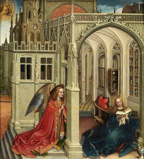 Die Verkündigungs, c.1420/25 | Robert Campin | Gemälde Reproduktion