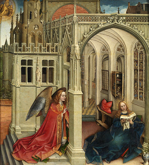 The Annunciation, c.1420/25 by Robert Campin | Painting Reproduction