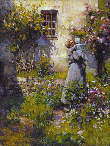 Jardin de paysanne (Peasant Garden), 1890 | Robert Vonnoh | Painting Reproduction
