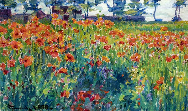 Poppies in France, 1888 | Robert Vonnoh | Painting Reproduction