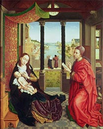 St Luke Drawing the Portrait of the Madonna, c.1450 by van der Weyden | Painting Reproduction