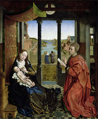 Saint Luke Drawing the Virgin, c.1435/40 by Rogier van der Weyden | Painting Reproduction