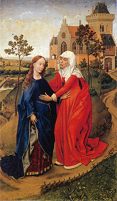 Visitation of Mary, c.1440/45 | Rogier van der Weyden | Gemälde Reproduktion