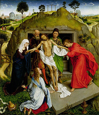 Entombment of Christ, c.1450 | van der Weyden | Painting Reproduction